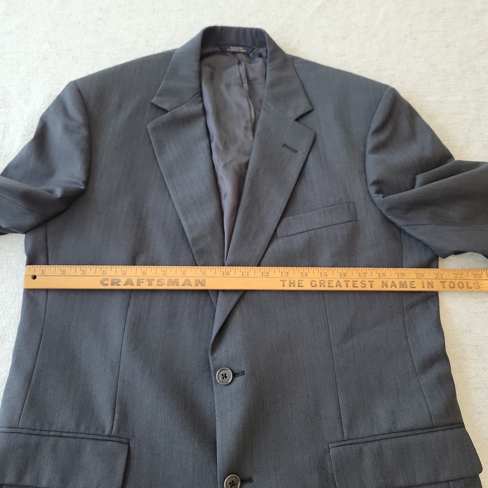 Brooks Brothers Jacket Mens 42R Saxxon Wool Madison Gray Herringbone Made in USA - Picture 5 of 13
